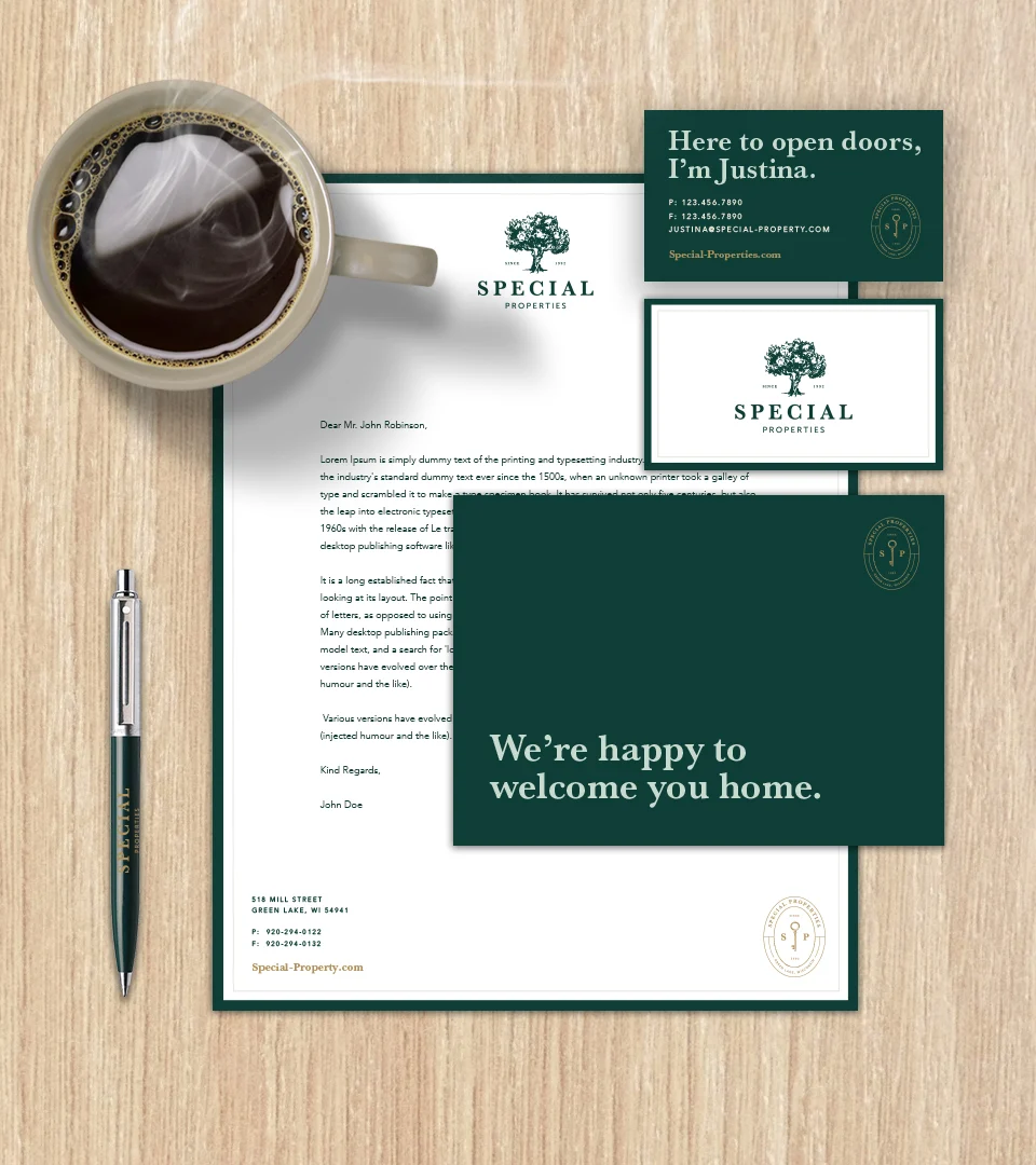 Special Properties Real Estate – design work by Melody Rose