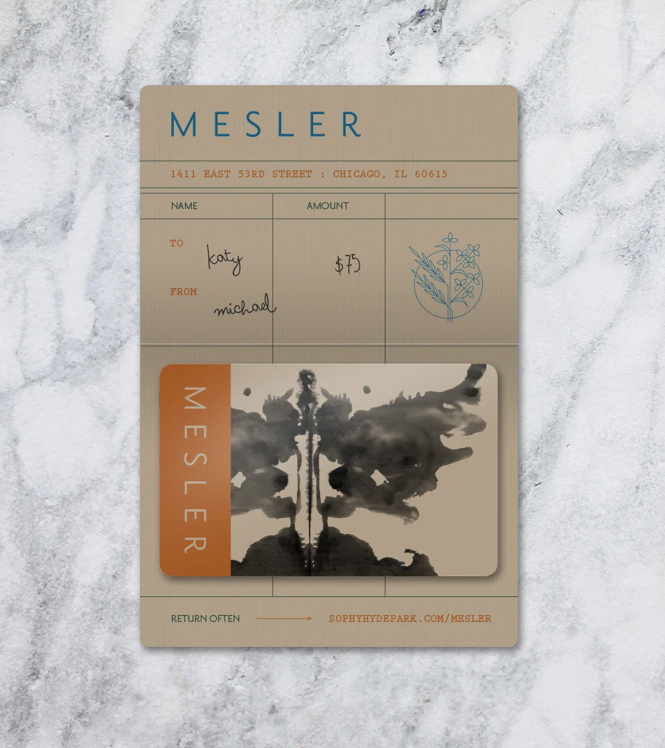 Mesler – design work by Melody Rose
