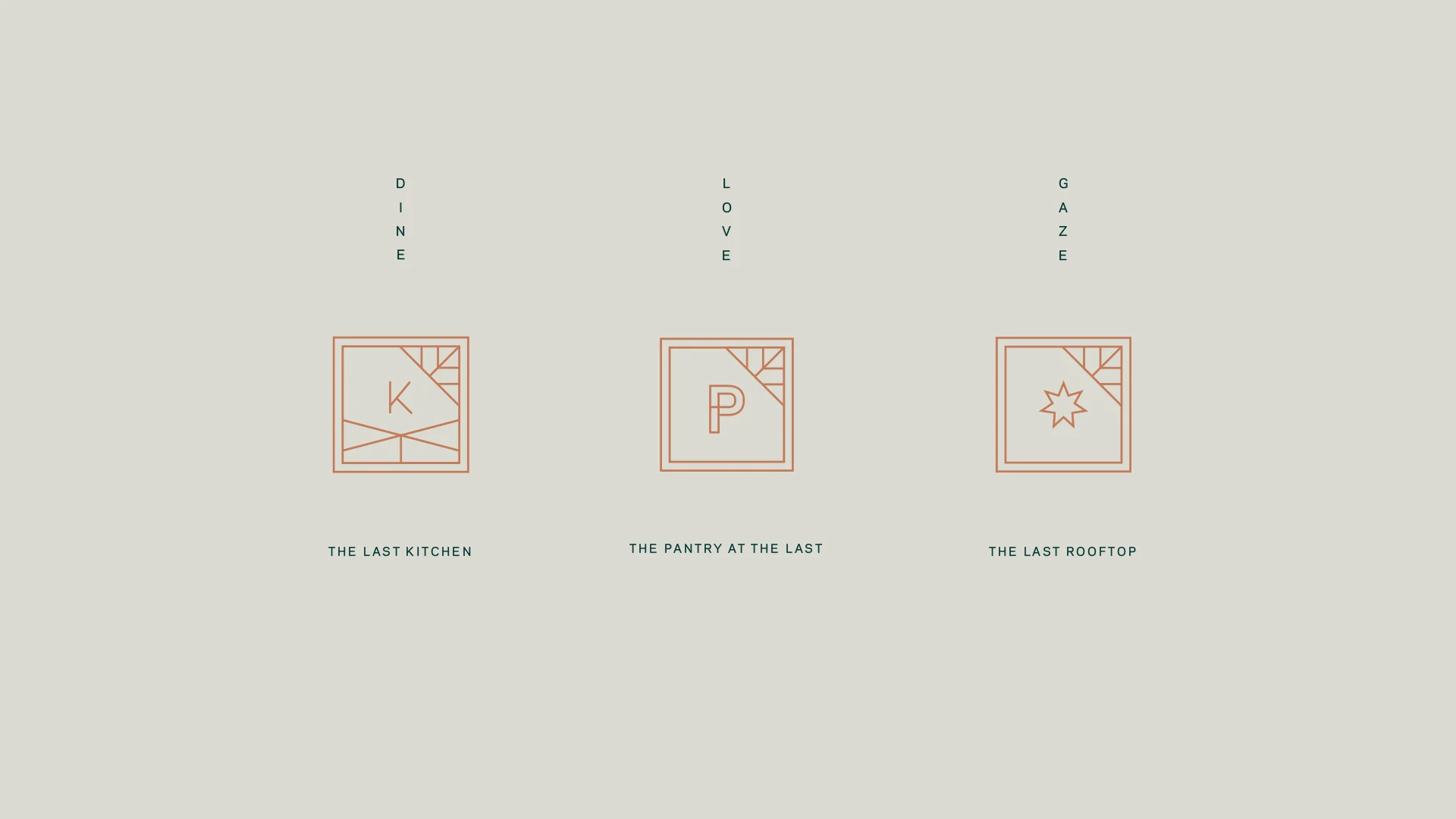 The Last Hotel Food & Beverage – design work by Melody Rose