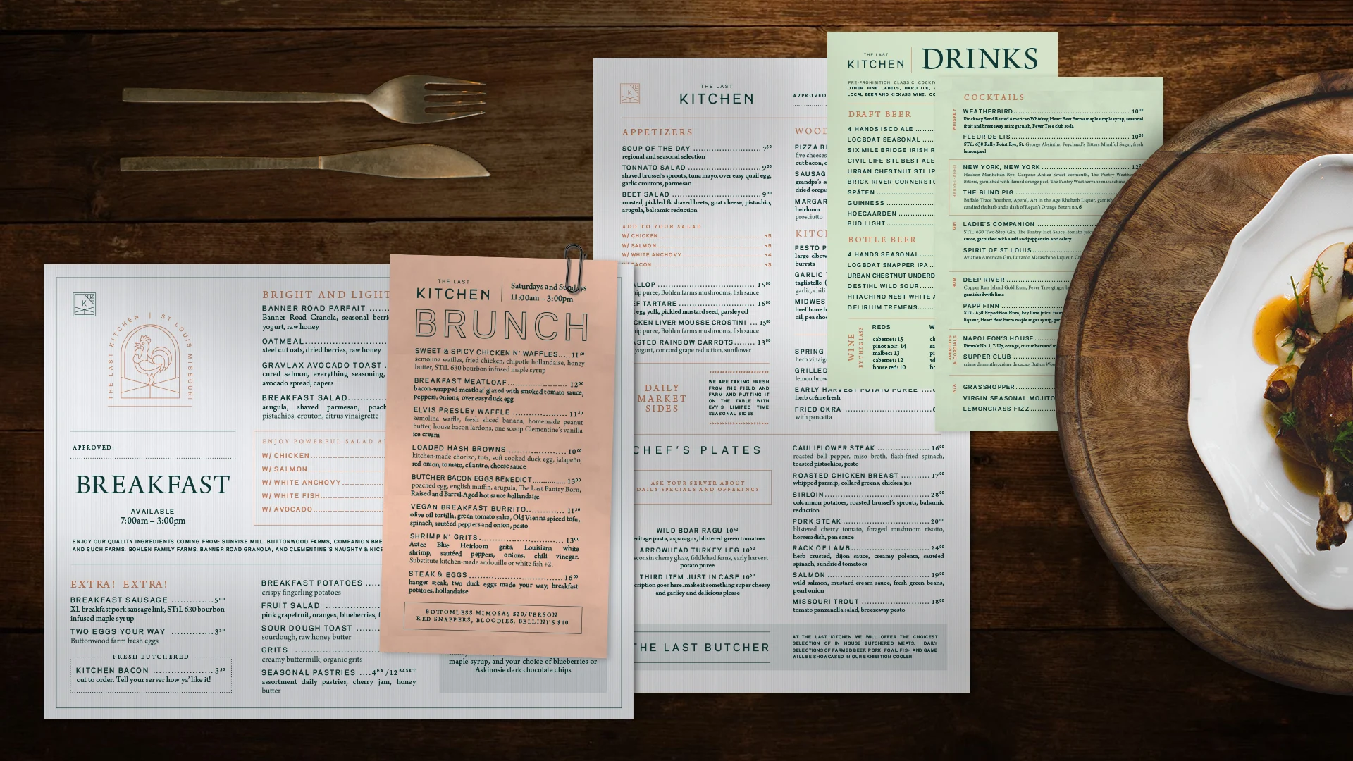The Last Hotel Food & Beverage – design work by Melody Rose