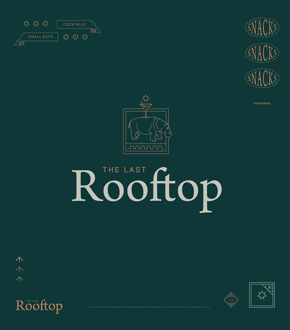 The Last Hotel Food & Beverage – design work by Melody Rose
