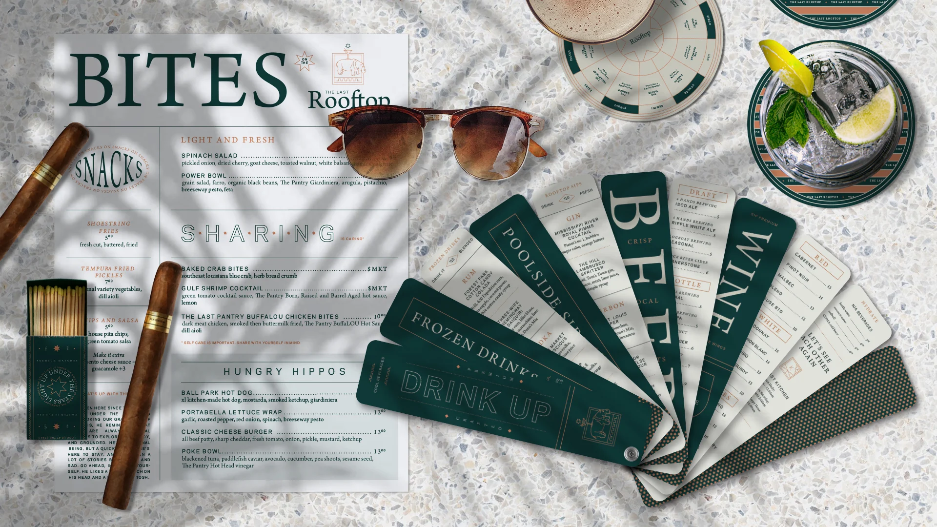 The Last Hotel Food & Beverage – design work by Melody Rose