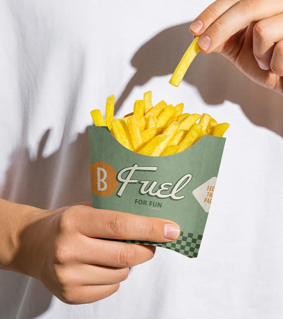 Buckets Burgers & Bites – design work by Melody Rose